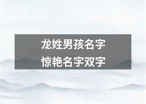 龙姓男孩名字惊艳名字双字