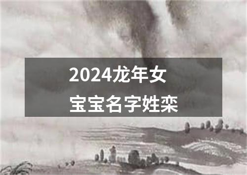 2024龙年女宝宝名字姓栾