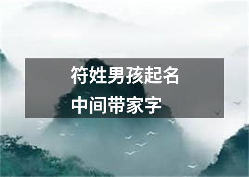 符姓男孩起名中间带家字