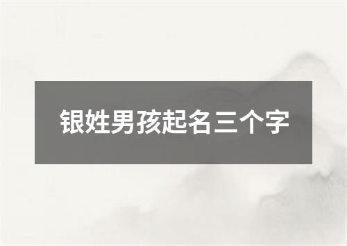 银姓男孩起名三个字