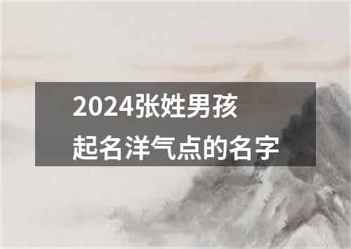 2024张姓男孩起名洋气点的名字