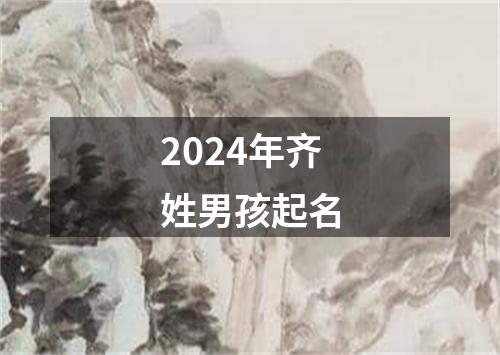 2024年齐姓男孩起名