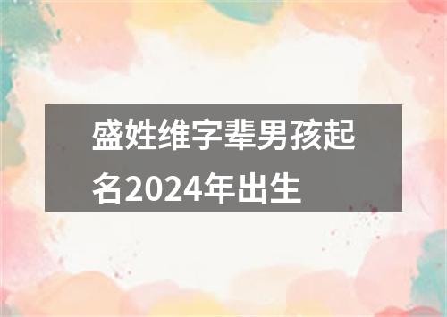 盛姓维字辈男孩起名2024年出生