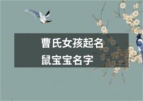 曹氏女孩起名鼠宝宝名字