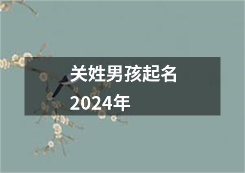 关姓男孩起名2024年