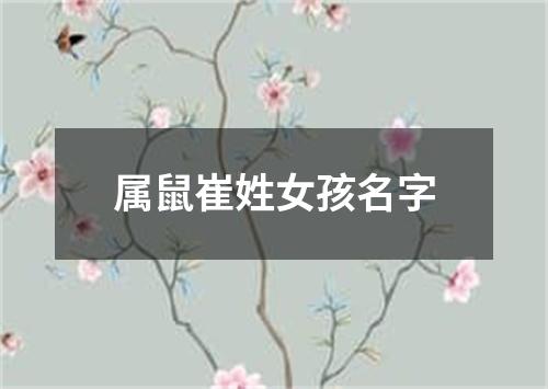 属鼠崔姓女孩名字