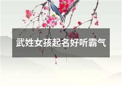 武姓女孩起名好听霸气