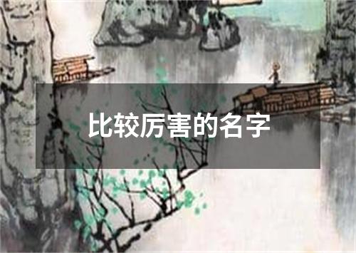 比较厉害的名字