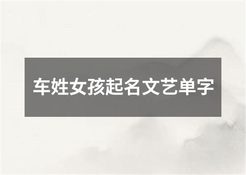 车姓女孩起名文艺单字