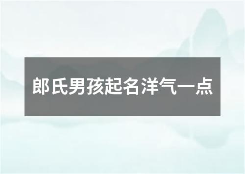 郎氏男孩起名洋气一点