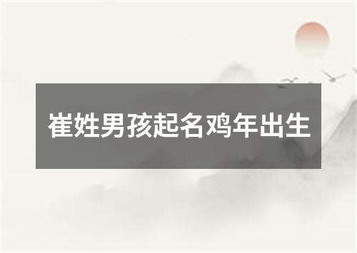 崔姓男孩起名鸡年出生