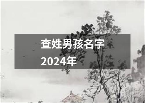 查姓男孩名字2024年