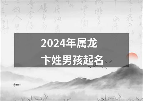 2024年属龙卞姓男孩起名