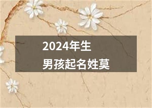 2024年生男孩起名姓莫