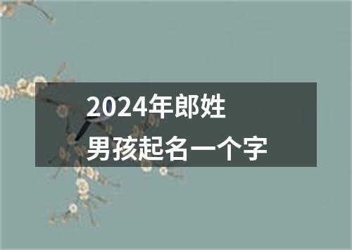 2024年郎姓男孩起名一个字