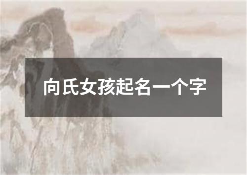 向氏女孩起名一个字