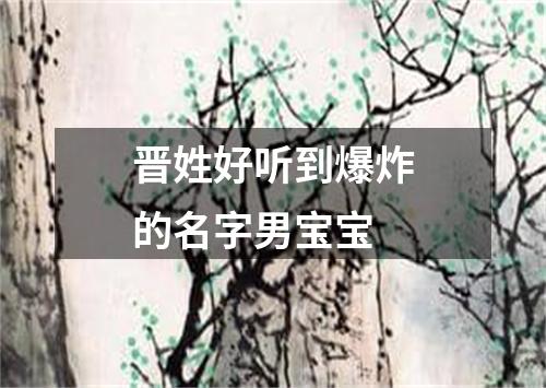 晋姓好听到爆炸的名字男宝宝