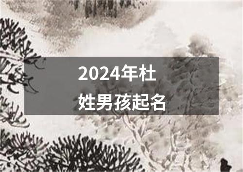 2024年杜姓男孩起名