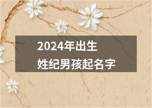 2024年出生姓纪男孩起名字