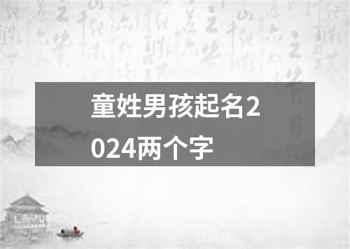 童姓男孩起名2024两个字