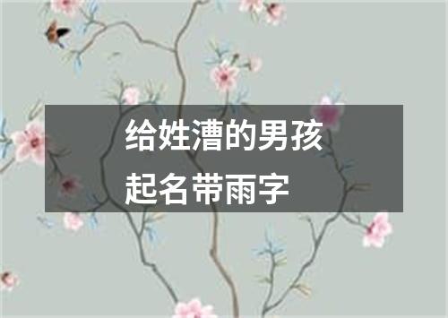 给姓漕的男孩起名带雨字