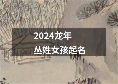 2024龙年丛姓女孩起名