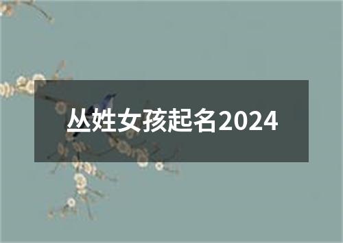 丛姓女孩起名2024