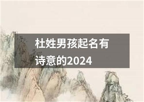 杜姓男孩起名有诗意的2024