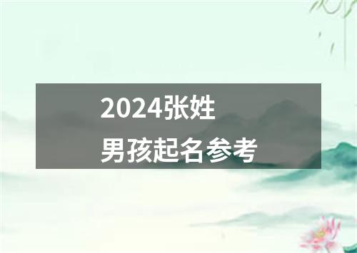 2024张姓男孩起名参考