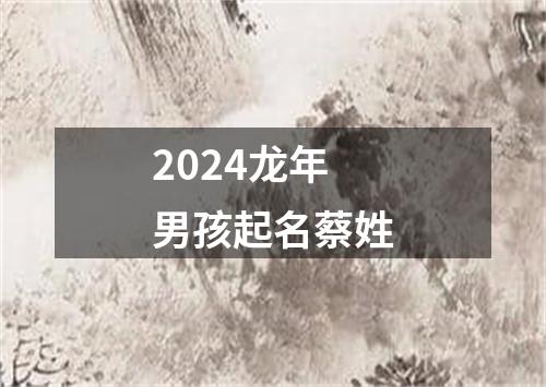 2024龙年男孩起名蔡姓