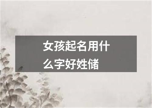 女孩起名用什么字好姓储