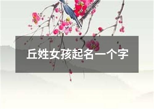 丘姓女孩起名一个字