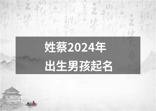 姓蔡2024年出生男孩起名