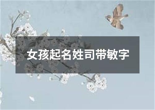 女孩起名姓司带敏字