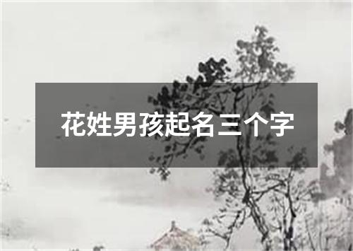 花姓男孩起名三个字