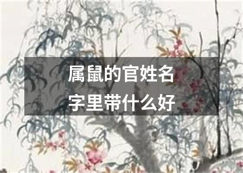 属鼠的官姓名字里带什么好