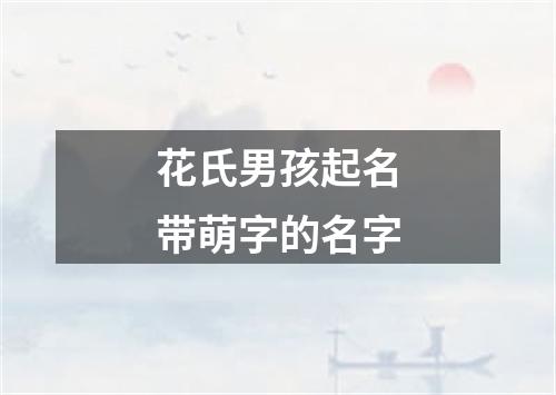 花氏男孩起名带萌字的名字