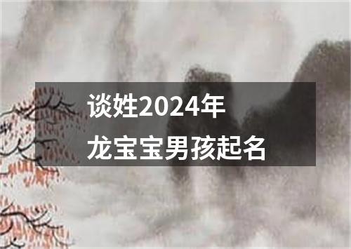 谈姓2024年龙宝宝男孩起名