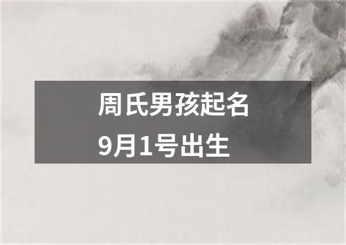 周氏男孩起名9月1号出生