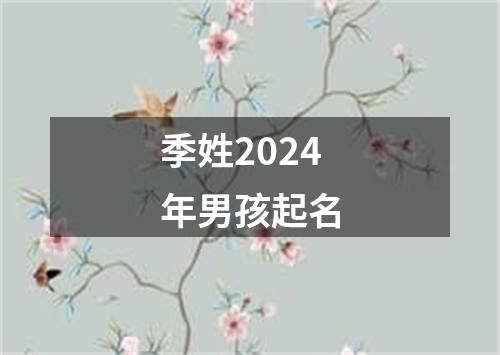 季姓2024年男孩起名