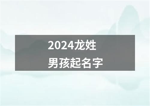 2024龙姓男孩起名字