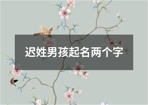 迟姓男孩起名两个字