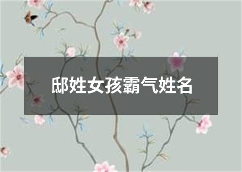 邸姓女孩霸气姓名