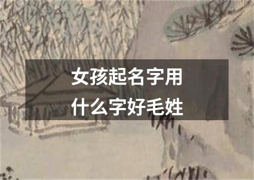 女孩起名字用什么字好毛姓