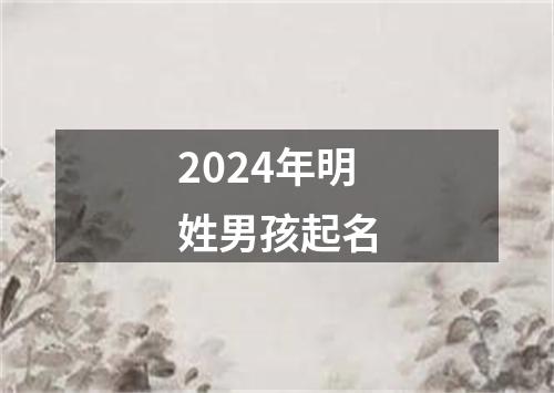 2024年明姓男孩起名