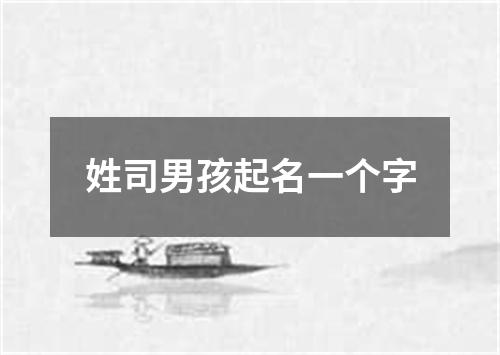 姓司男孩起名一个字