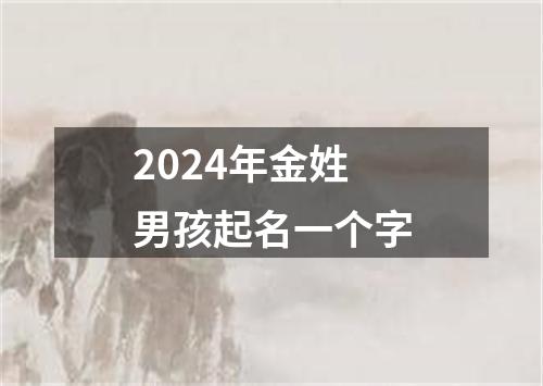 2024年金姓男孩起名一个字