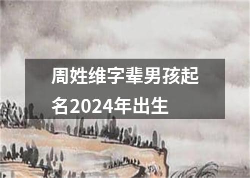 周姓维字辈男孩起名2024年出生