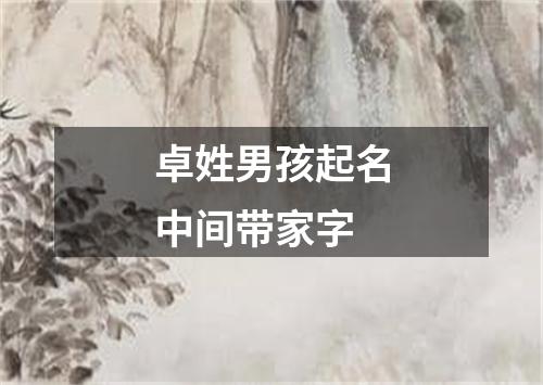 卓姓男孩起名中间带家字