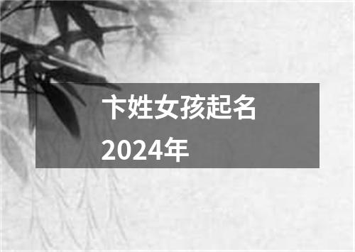 卞姓女孩起名2024年